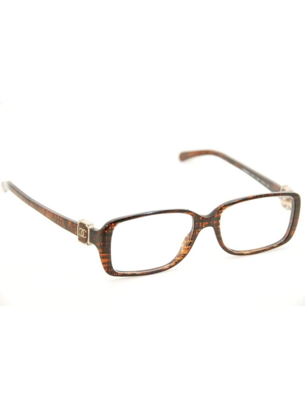 Chanel Glasses 3185 C.1204 52 mm Brown Tweed Frames Italy Rx